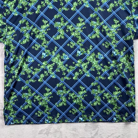 Tuckernuck Sport Athletic Top Women's Large Ivy Blue Green Short Sleeve Stretch - Picture 5 of 14